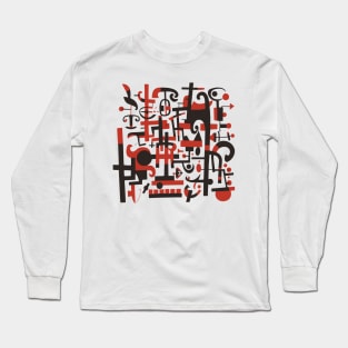 Mid Century Abstract Jazz Long Sleeve T-Shirt